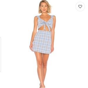 Tie Front Plaid Dress